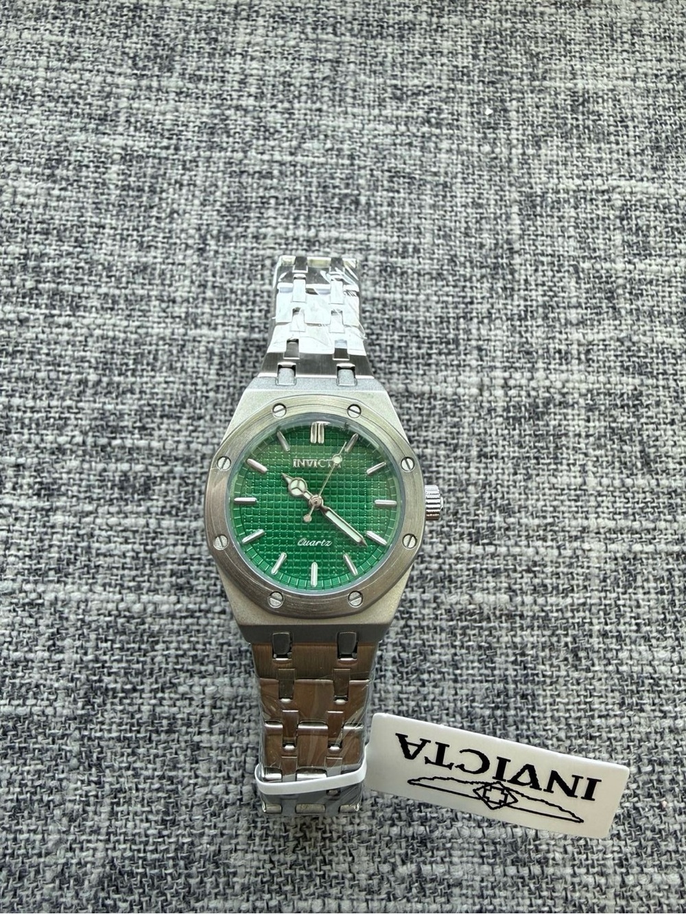 Invicta Women’s Silver Stainless Steel Watch with Green Dial